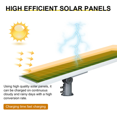 High Brightness All In One Solar LED Street Light Smart Lighting System 100w 150w 200w